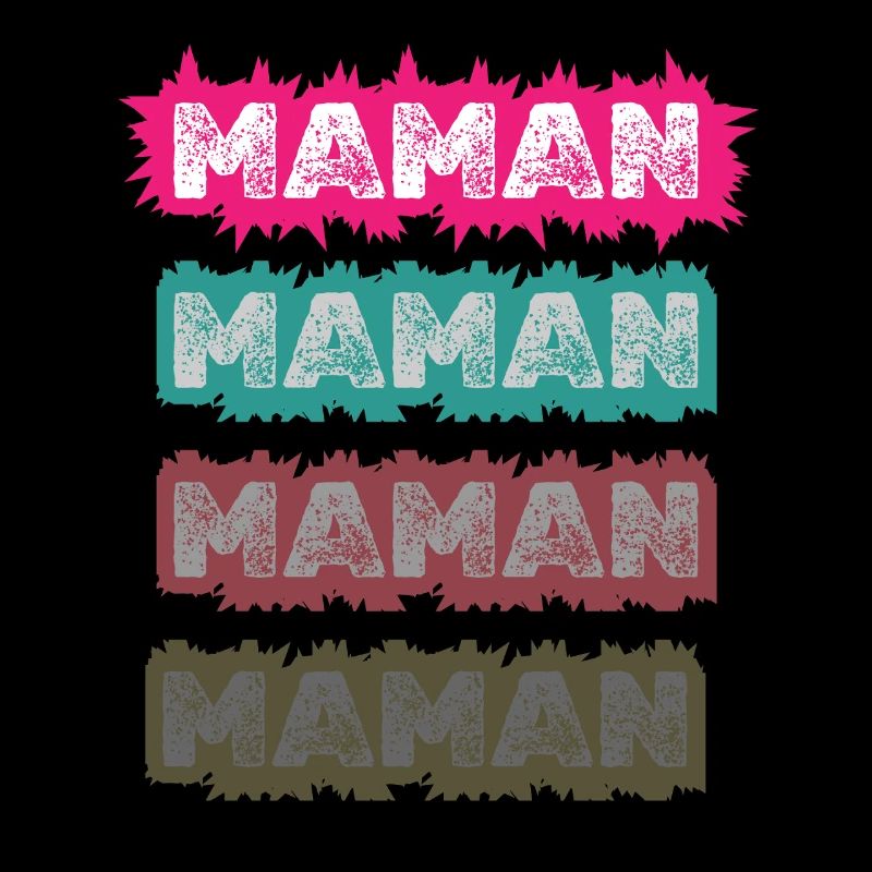 Maman Vintage Coloré – Design Pop Rétro pour Mère