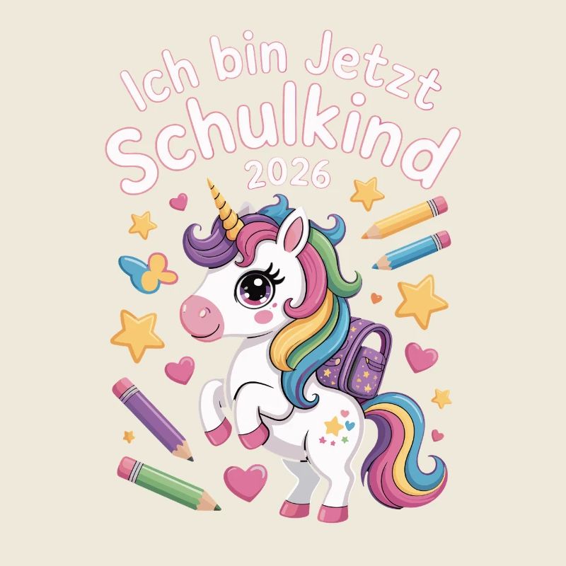  Ich Bin Jetzt Schulkind 2026 Einhorn Einschulung