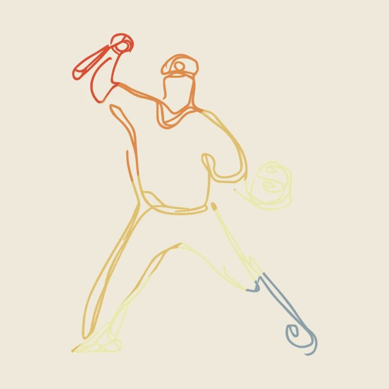 Look vintage de joueur de baseball