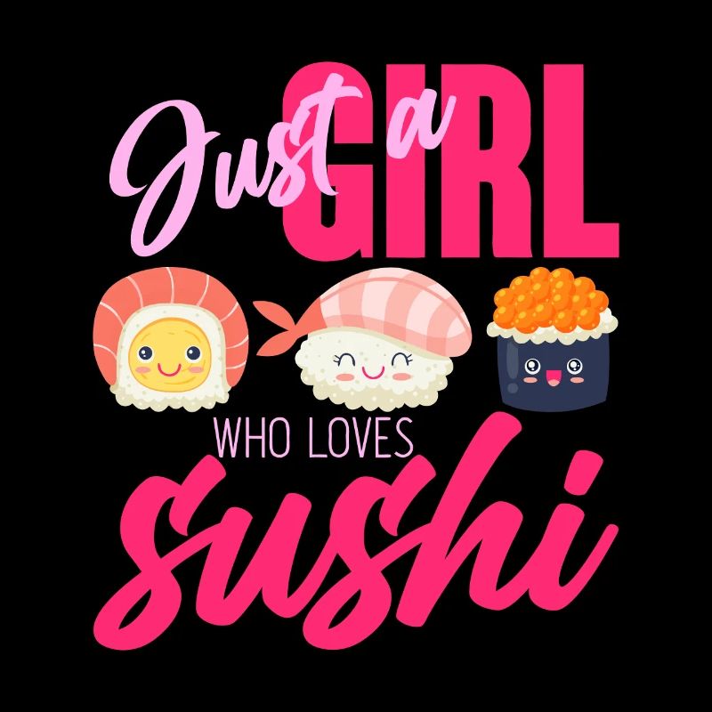 Nur ein Mädchen, das Sushi liebt