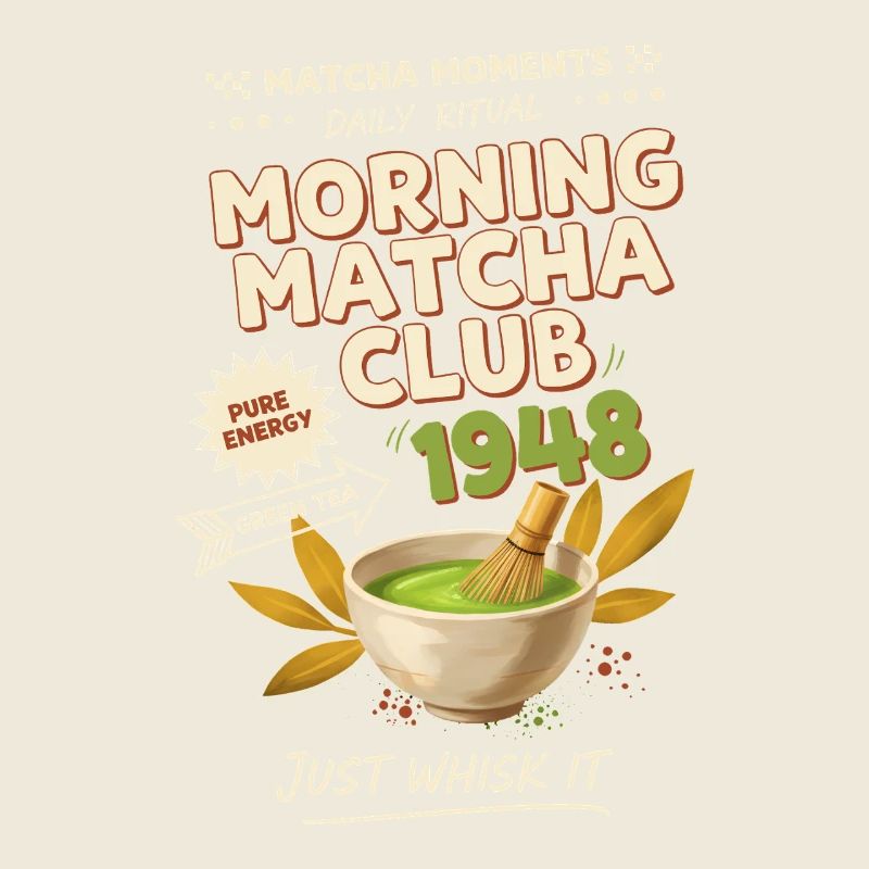 Morgens Matcha Club 1948 Einfach verquirlt grüner Tee