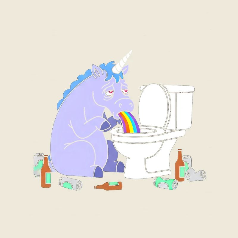 Klo Regenbogen Einhorn