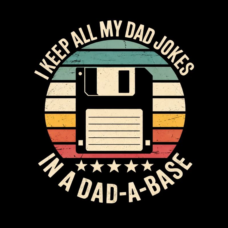 Retro Diskette Humor Dad Witze Database Datenbank