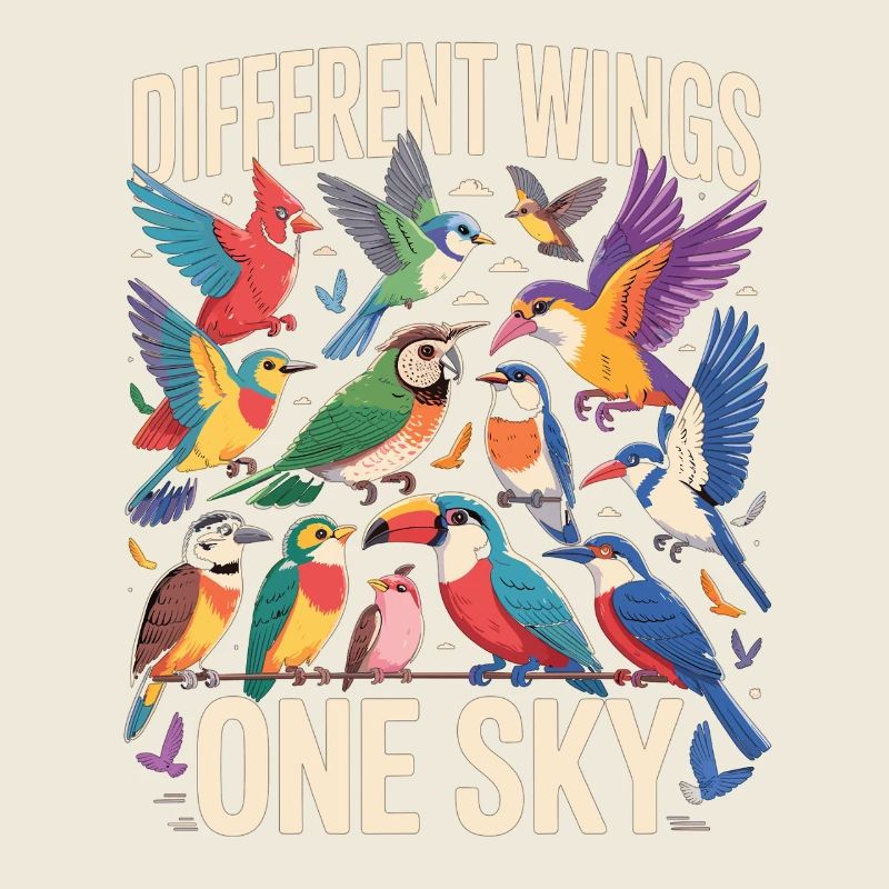 Different Wings One Sky Vogel