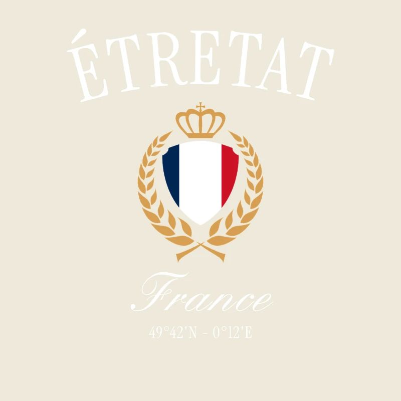 Étretat Frankreich Wappen Krone – Reise Souvenir