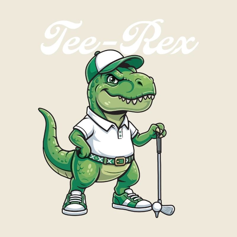 Tee Rex Dinosaur Golf Funny Golfer Humor