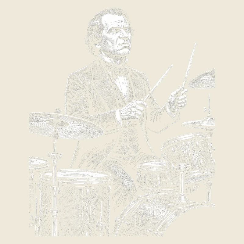 Andrew Johnson plays drums