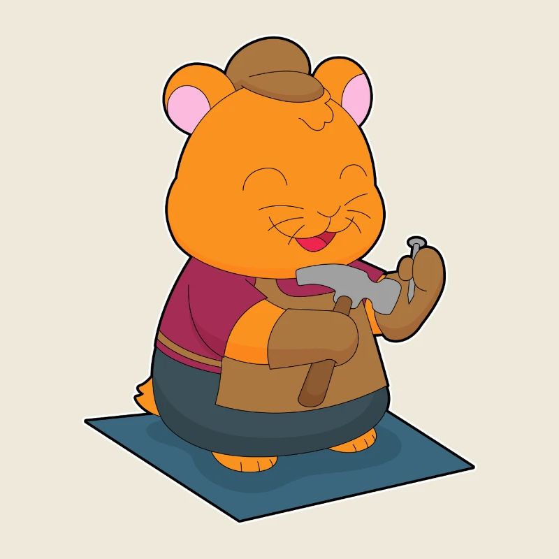 Hamster Carpenter Hammer Craft