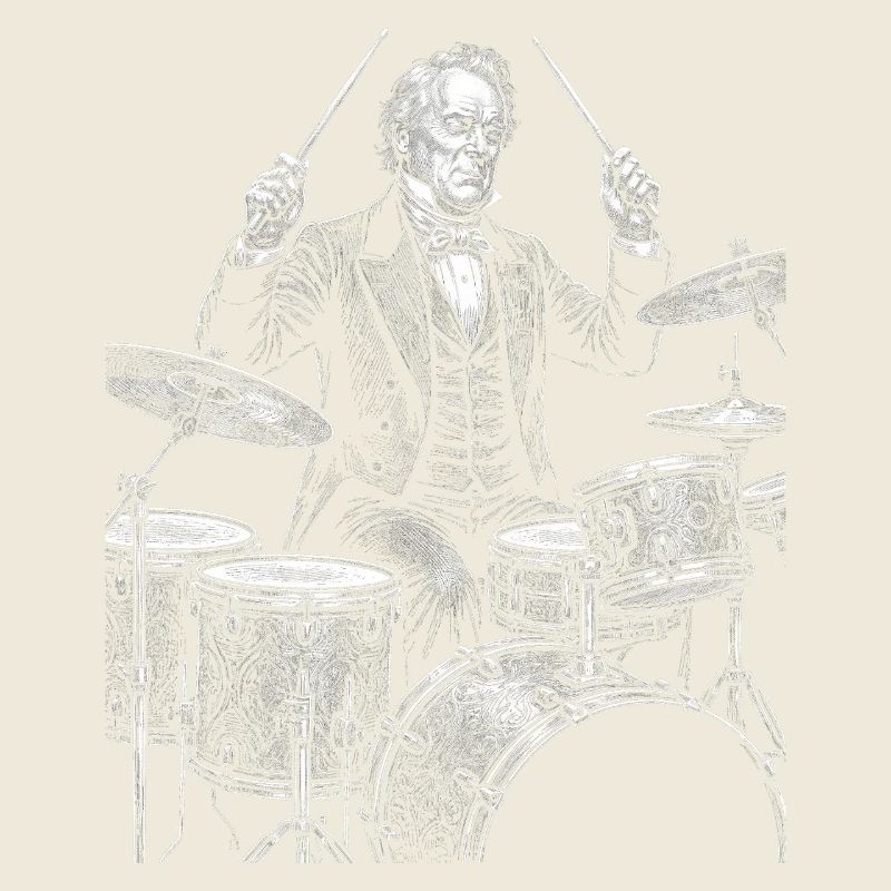 James Buchanan joue de la batterie