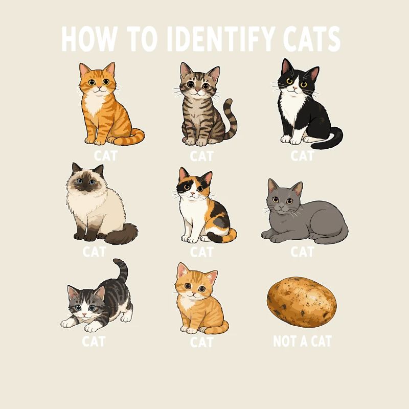 Comment reconnaître les chats : diagramme drôle de chat