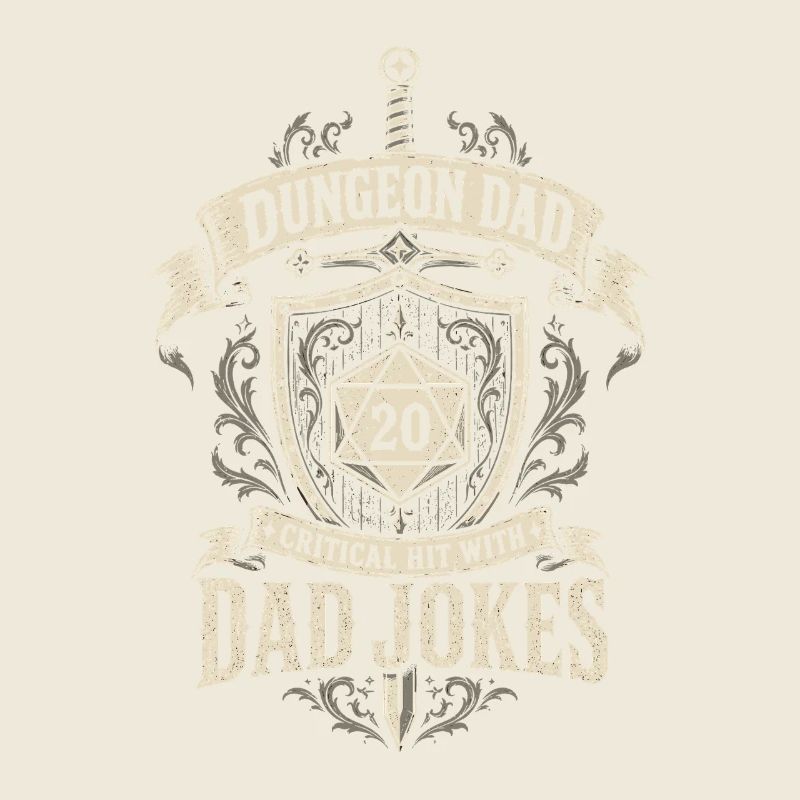 Fantasy Papa Dad Jokes Würfel Shirt