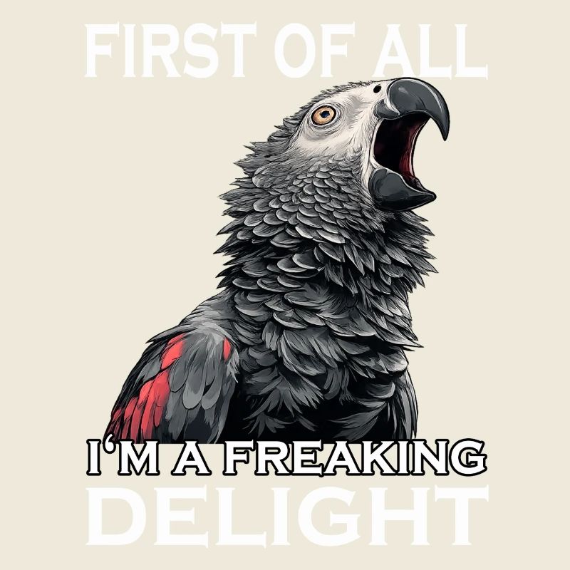 African grey parrot, sarcastic bird, cheeky parrot,