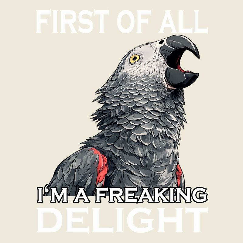 Perroquet gris d’Afrique Oiseau Humour Oiseau Espiègle Perroquet Sarcasme