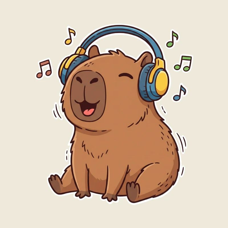 Capybara Music Singing