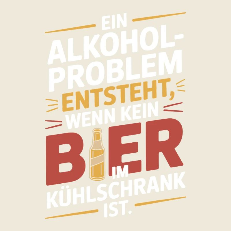 Bier Spruch Alkohol Problem Männerabend JGA Herren