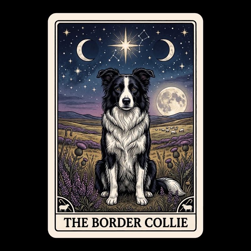 Carte de tarot Border Collie