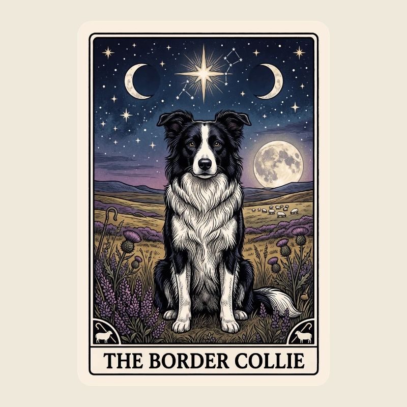 Carte de tarot Border Collie