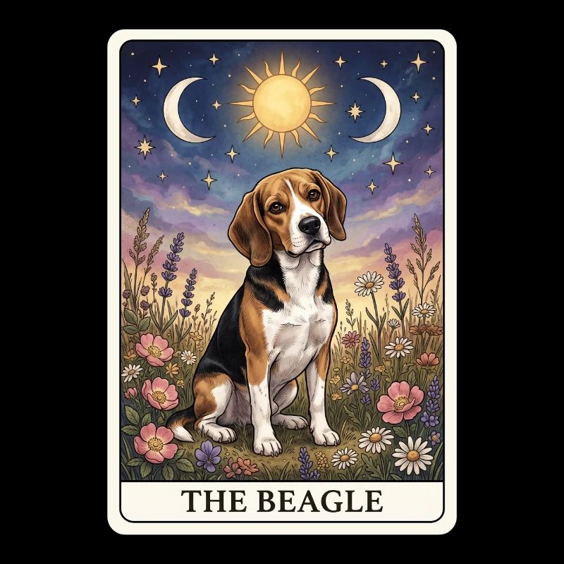 Beagle Tarot Card