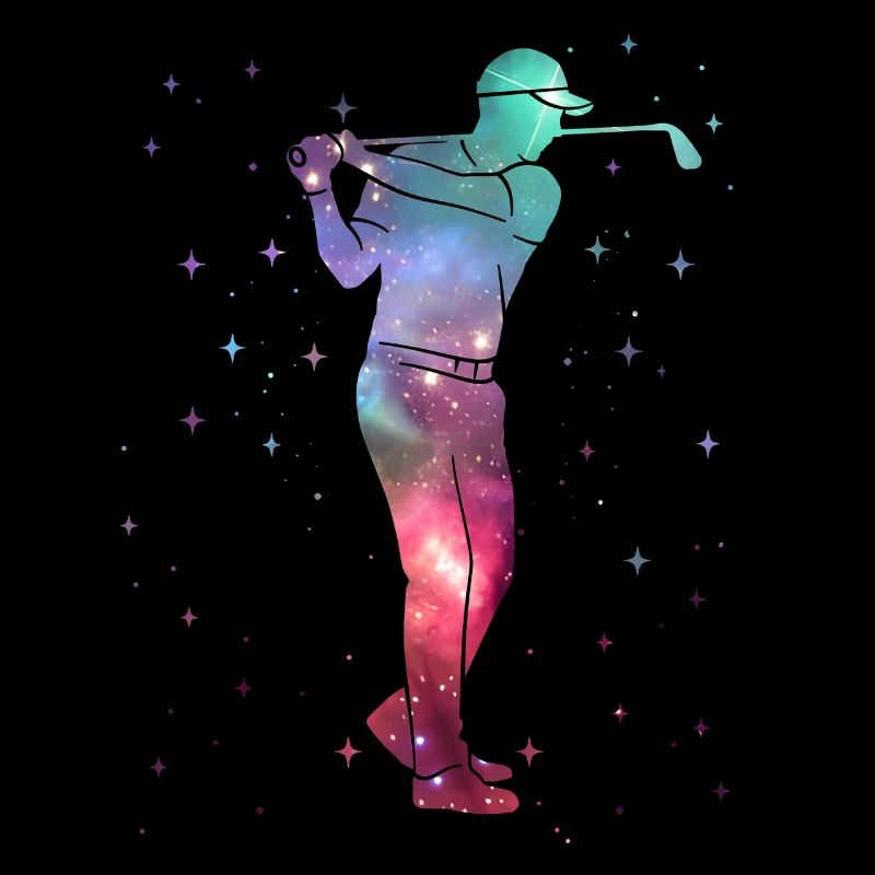 Golf Golfer Space Men Kids Golfer