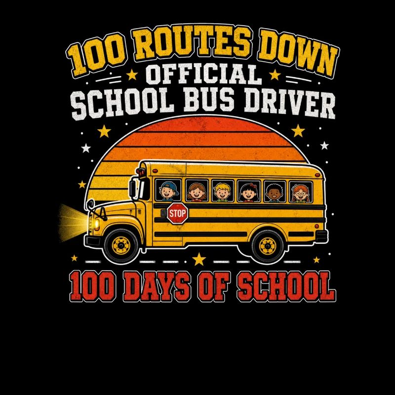 100 lignes achevées Chauffeur de bus scolaire 100 jours