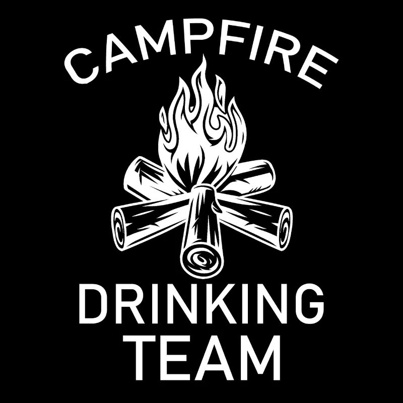 Campfire Drinking Team Retro Outdoors Weekend Gift
