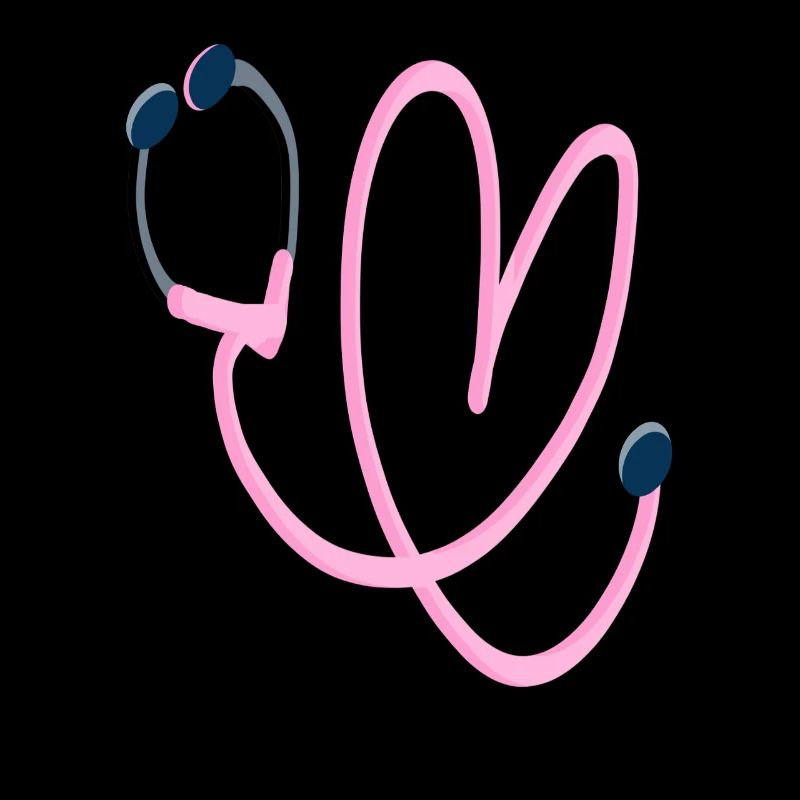 Stéthoscope à cœur rose