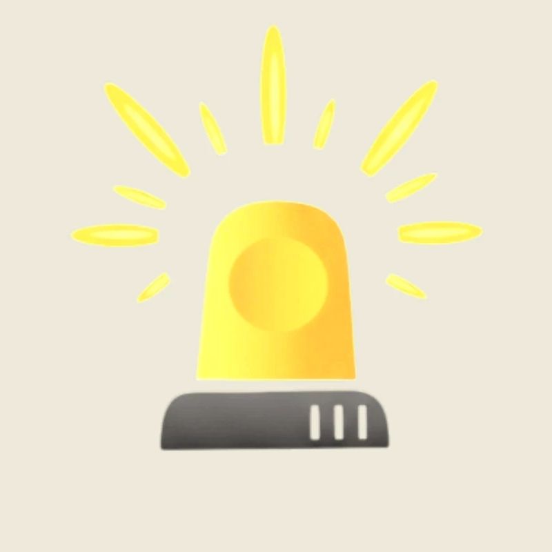 Yellow Siren Warning Light