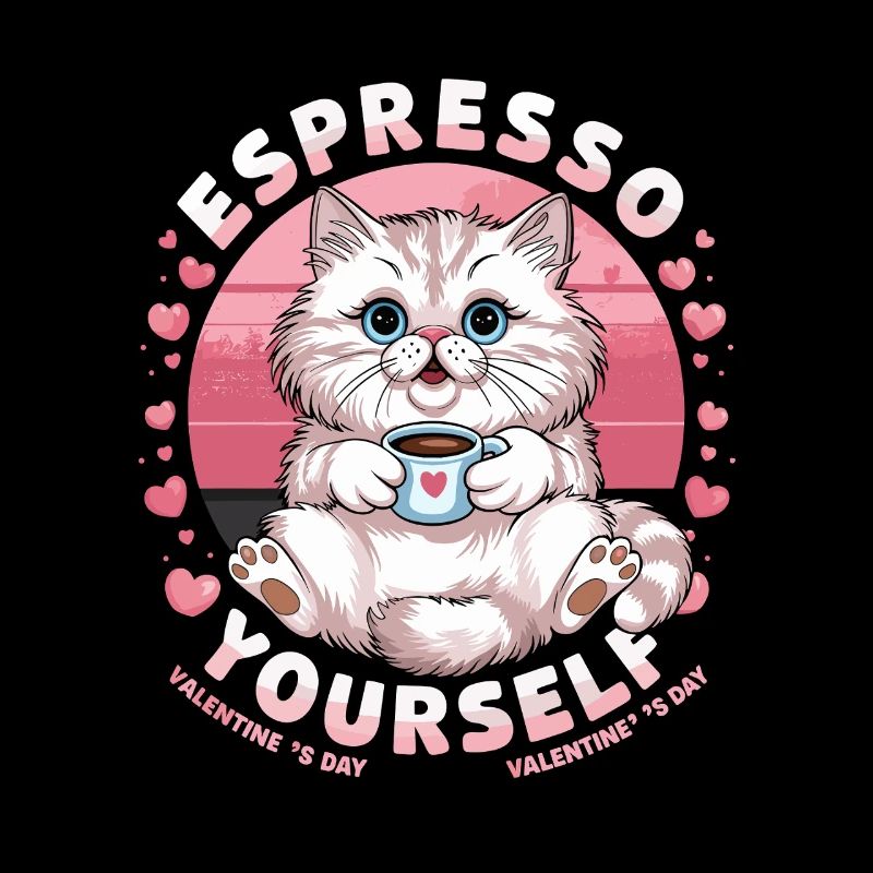  Espresso Yourself Kätzchen Valentinstag Design