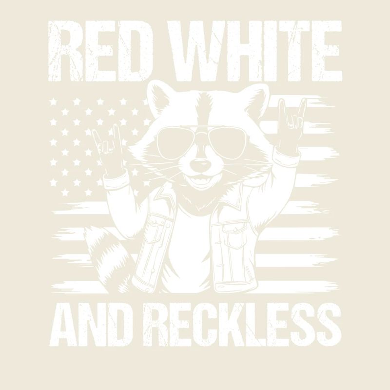 Raton laveur patriotique Drapeau américain Trash Panda