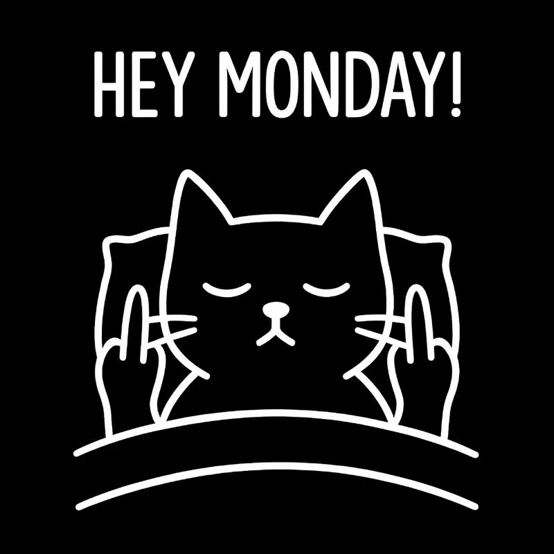 Hey Monday Funny Cat