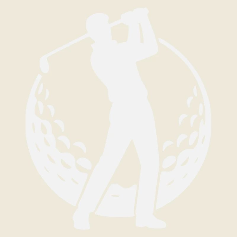 Golfmotiv - Golfer Silhouette im Golfball