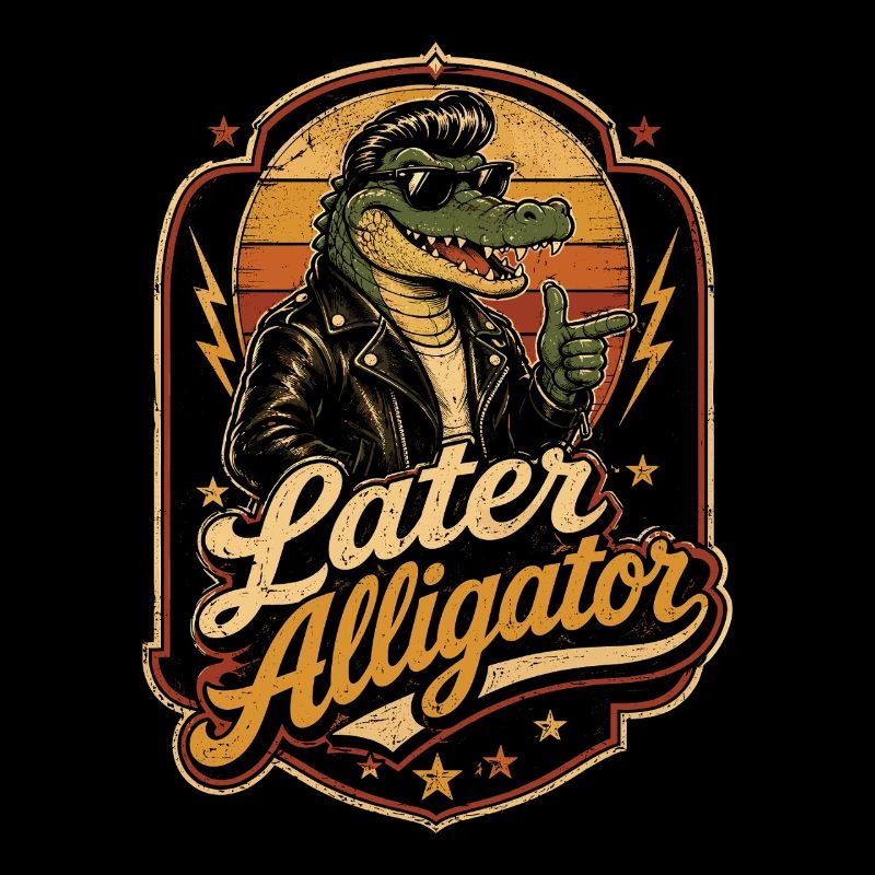 Later Alligator Biker Alligator