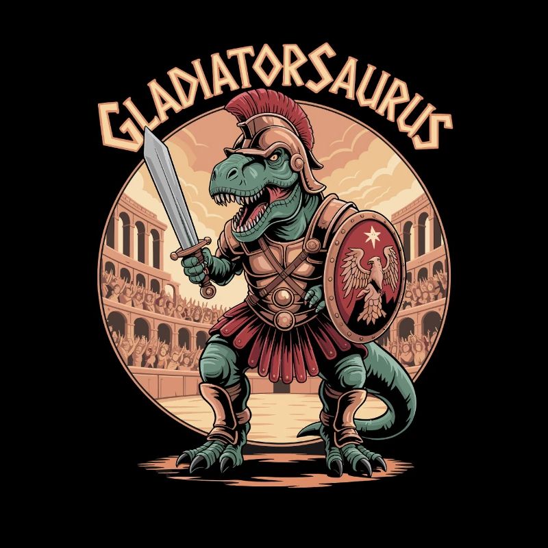  Gladiatorsaurus Dinosaurier Gladiator T Rex Im