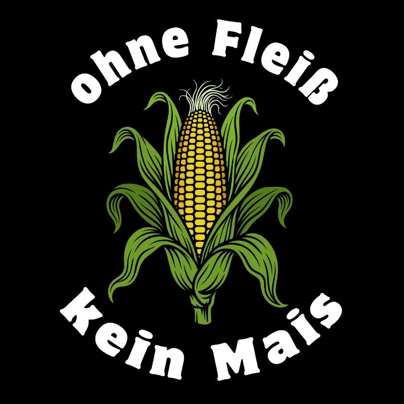 Ohne Fleiß kein Mais | Maiskolben mit Blättern