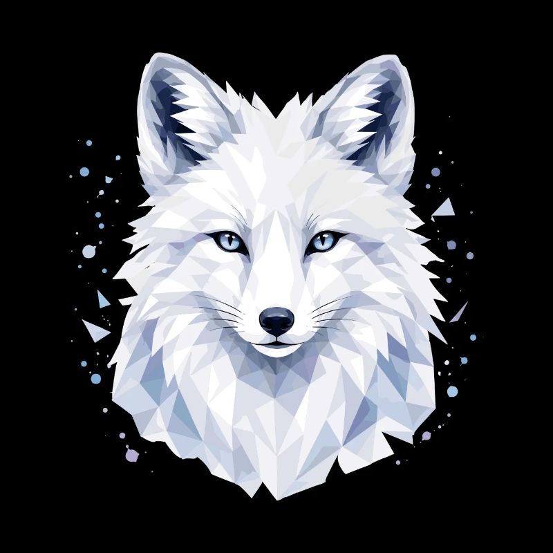 Arktischer Fuchs Polygon Design