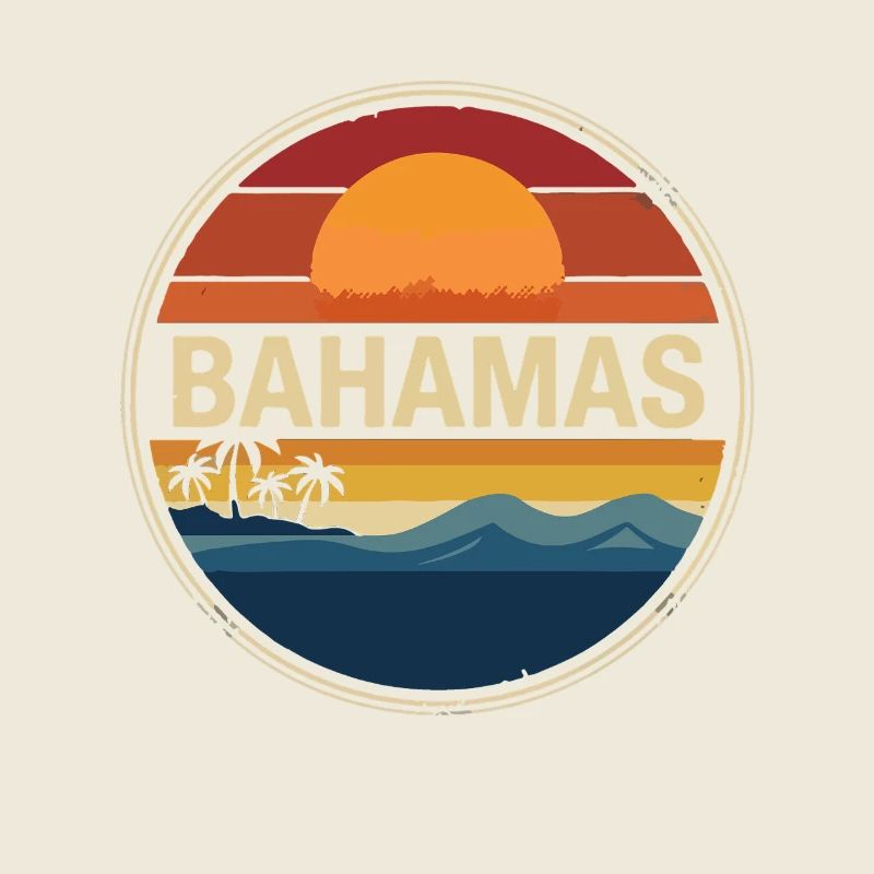 Bahamas Sunset Retro