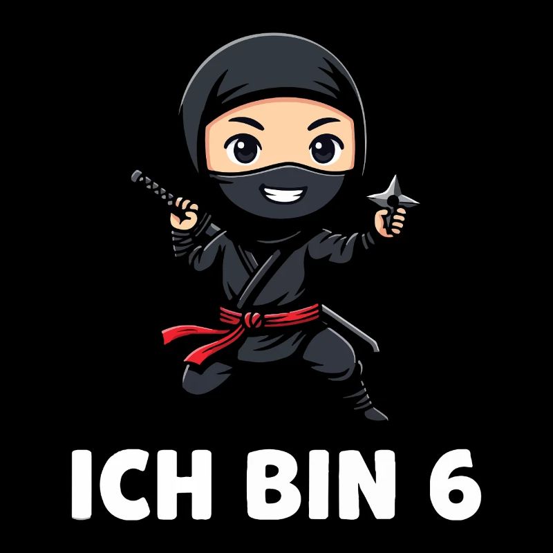Kleiner Ninja Ich bin 6 Geburtstag