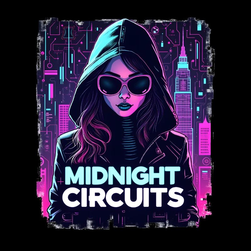 Fille cyberpunk des Circuits de Minuit