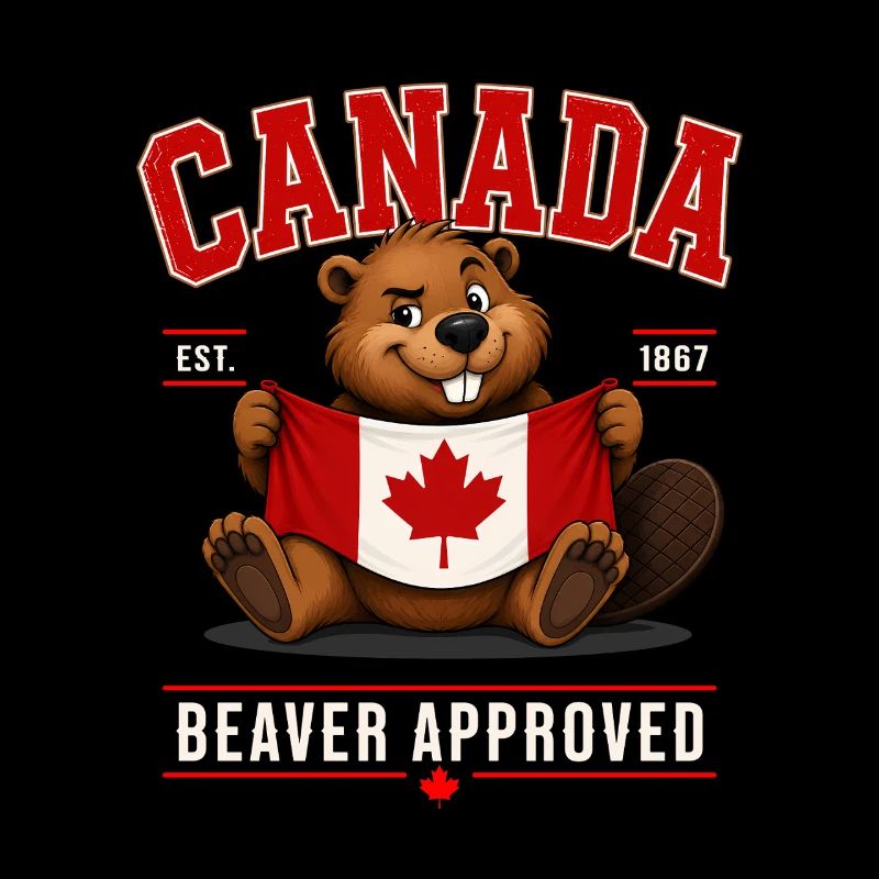 Drapeau du castor du Canada EST 1867