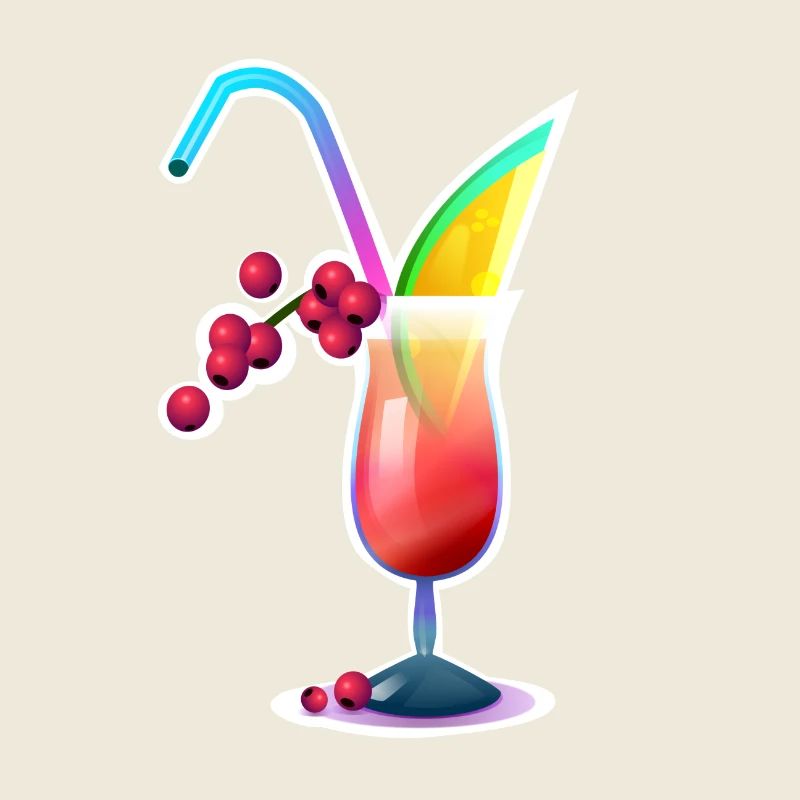 Tropischer Farbcocktail