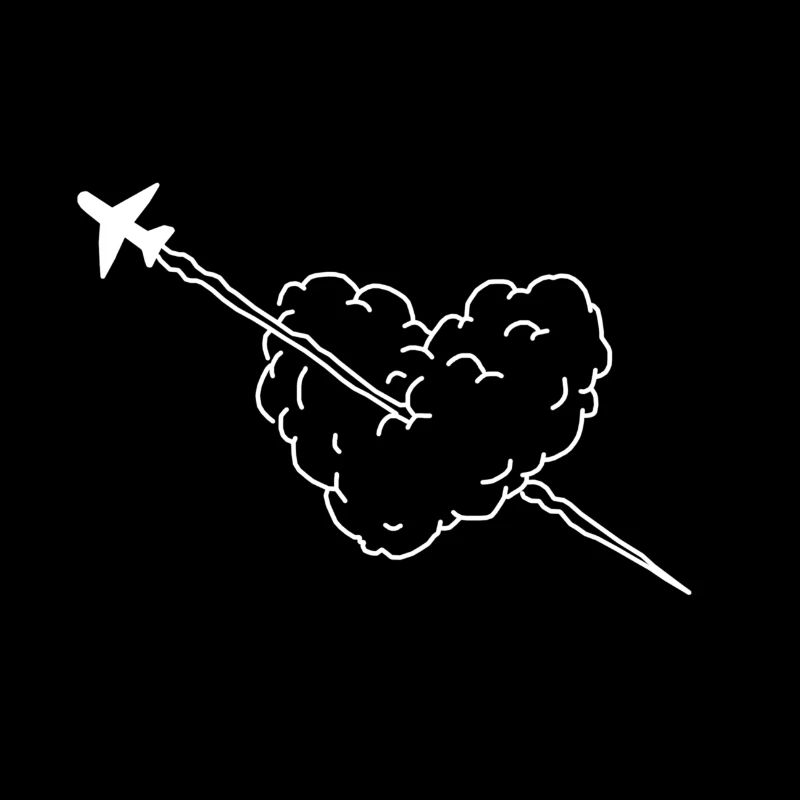 Heart love in love cloud plane
