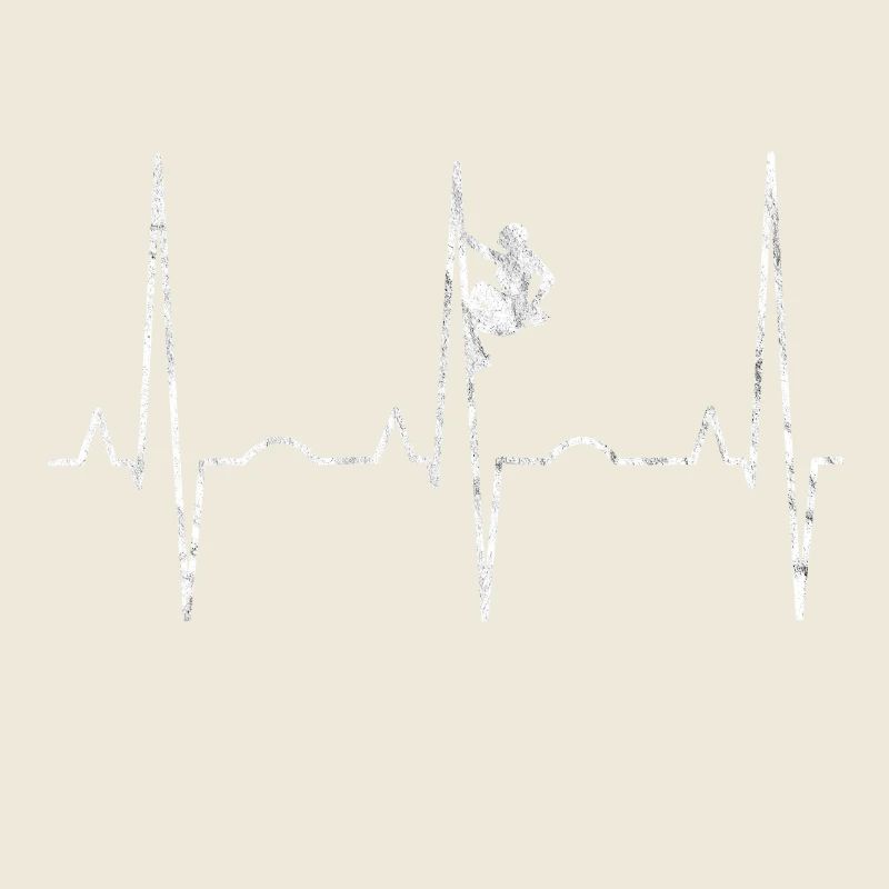 Klettern Herzschlag EKG - Kletterer Design
