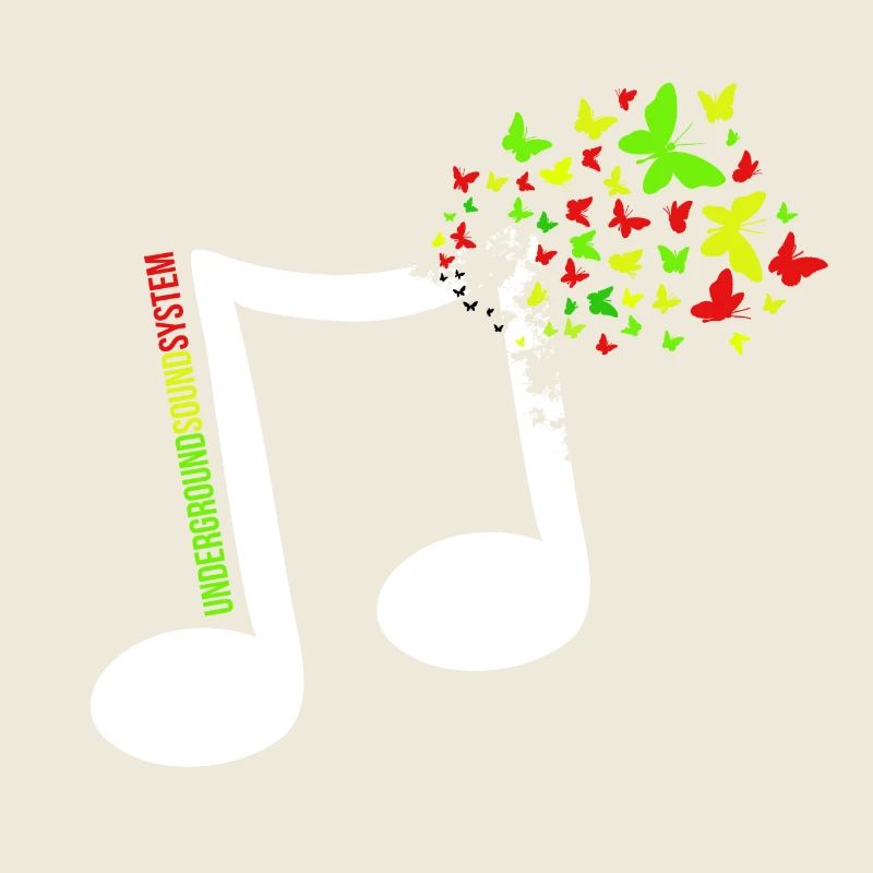 Colored butterfly note