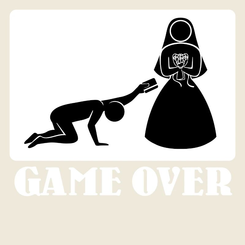 Game Over Hochzeit Statement Lustig JGA Polterer