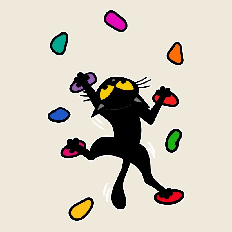 Boulder Katze Kätzchen Klettern Bergsteigen Lustig