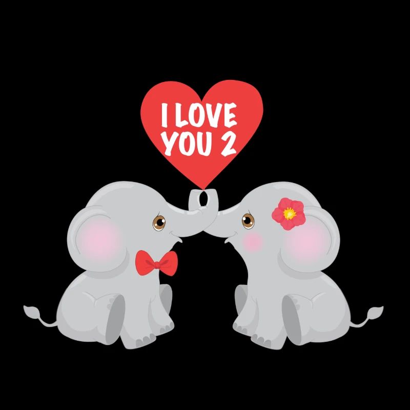 Elephant elephant valentine heart love gift