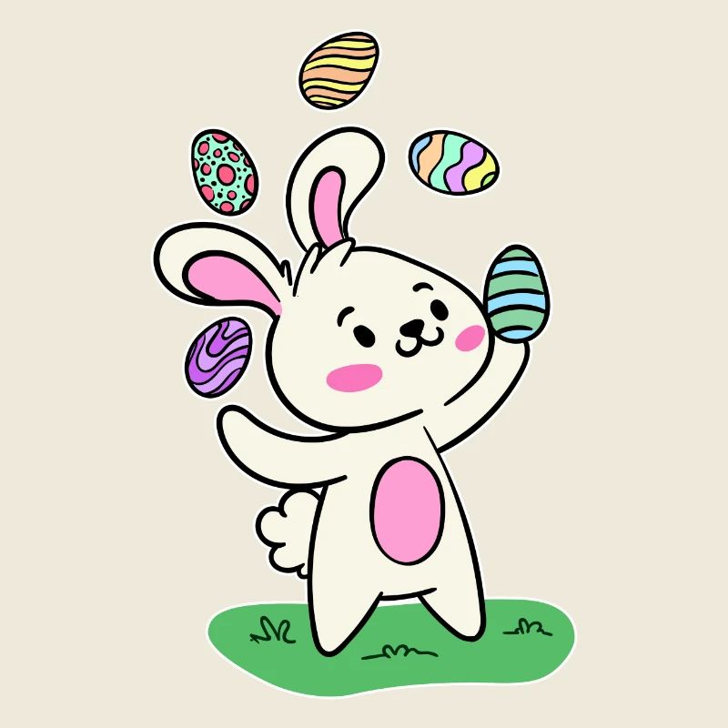 Easter bunny Easter bunny Easter eggs Happy Easter