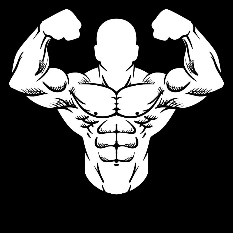 Bodybuilder Strong Man Toning Muscle Sport
