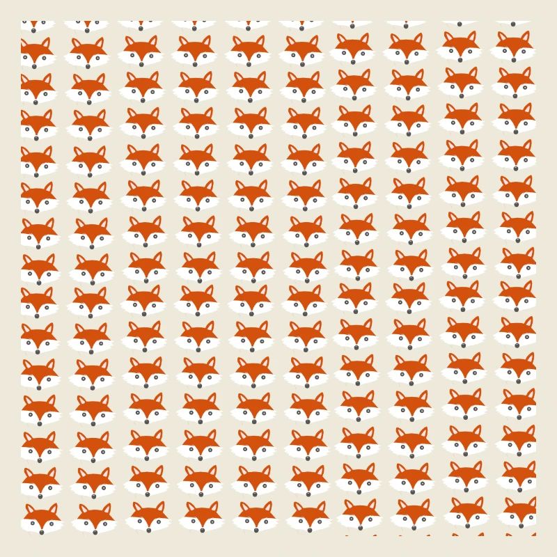 Fox head pattern, children's pattern