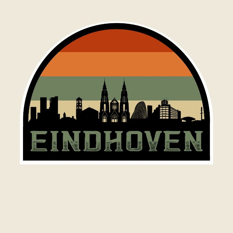 Eindhoven Pays-Bas Skyline Souvenir Drapeau Hollandais